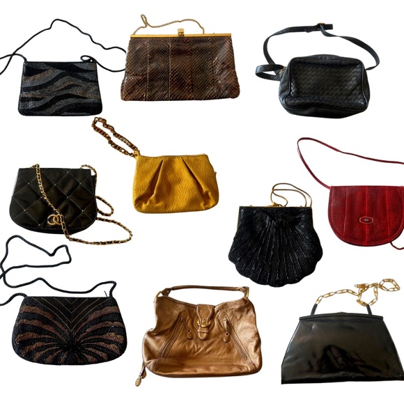 10 Vintage Handbags (60’s-90’s) + Accessories - Picture 1 of 13